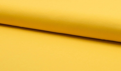 Ensfarvet bomuldsjersey i farven gul