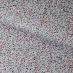 Jersey print i farven hvid med små blomster