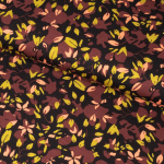 Viscose-jersey med abstrakte blade og blomster - sort