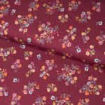 Bomuldsjersey med blomsterbuketter - cerise
