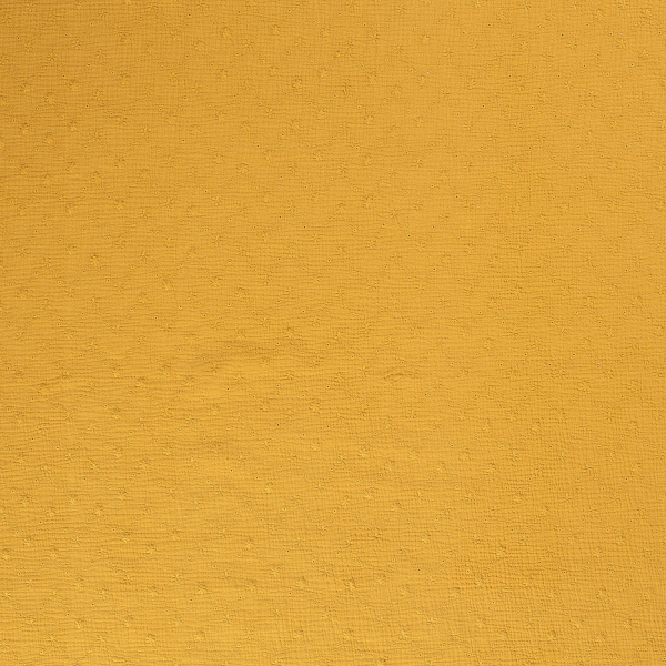 Double gauze med broderi - okker