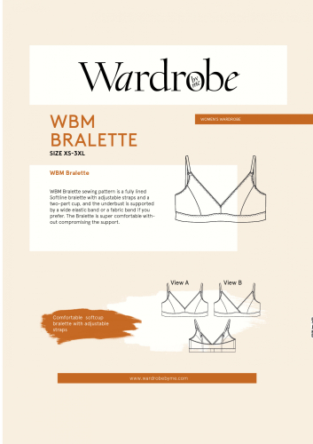 Wardrobe By Me: WBM Bralette i jersey, str. XS-3XL