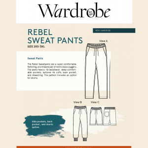 Wardrobe By Me: Rebel Sweat Pants and Shorts, str. 2XS-3XL