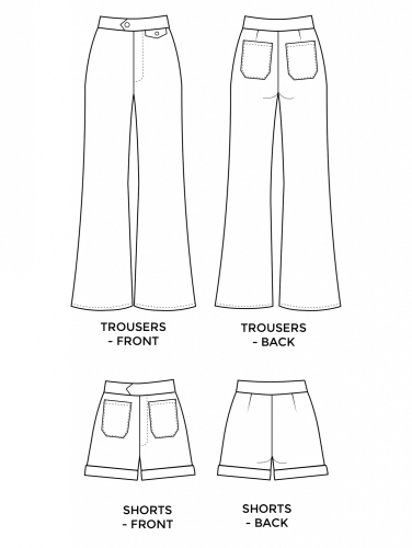 Tilly And The Buttons: Jessa Trousers and Shorts, str. 34-48