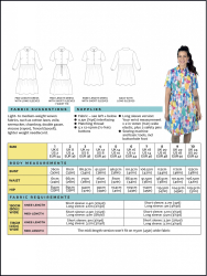 Tilly And The Buttons: Lyra Shirt Dress, måleskema og stofforbrug