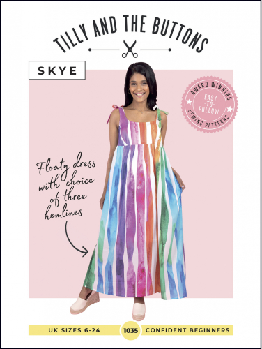 Tilly And The Buttons: Skye Dress i fast stof, str. 34-52