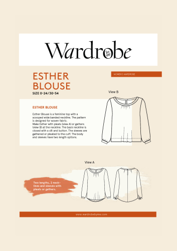 Wardrobe By Me: Esther-blusen til fastvævet stof i str. 30-54