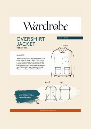 Wardrobe By Me: Overshirt Jacket i mellemtungt fastvævet stof som bomuld, hør eller uld til str. 2XS-3XL