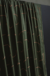 mind the MAKER, viscose-twill i Doodle Lines i khaki med beige streger