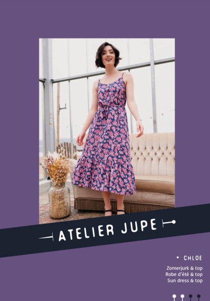 Symønster til Chloe - stropkjole i str. 34-52 fra Atelier Jupe
