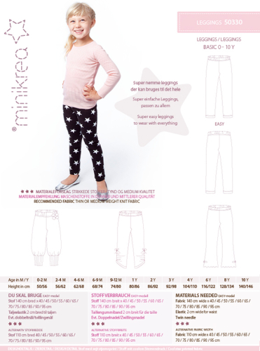 MiniKrea: leggings, str. 0-10 år