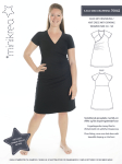 MiniKrea: Kjole med drapering, str. 34-50