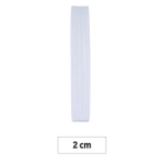 Hvid linningelastik - 2 cm bred