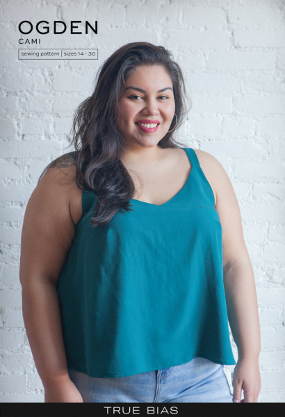 Modelbillede af enkel stroptop i fastvævet stof