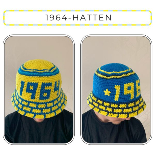 Hæklet bøllehat for Brøndby-fans - hjemmebane og udebane